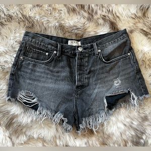 GUC We The Free Loving Good Vibrations Cutoffs in washed black